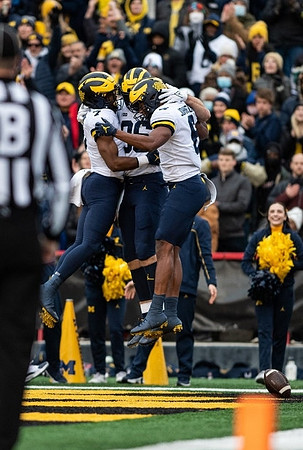 Donovan Edwards (7), Luke Schoonmaker (86), and Cornelius Johnson (6)