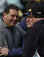 Lloyd Carr and Brady Hoke