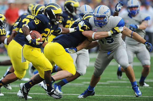 Jeremy Gallon (10), Dennis Norfleet (26) and Delonte Hollowell (24)