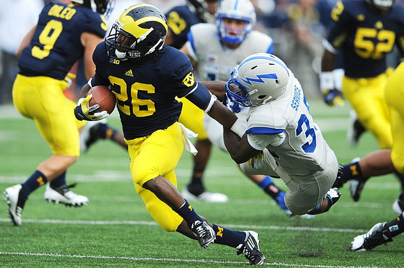 Drew Dileo (9), Dennis Norfleet (26), Floyd Simmons (23), and Royce Jenkins-Stone (52)