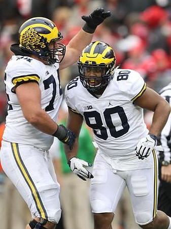 Ben Bredeson (74) and Khalid Hill (80)