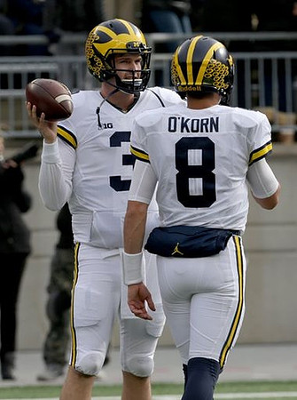 Wilton Speight (3) and John O'Korn (8)