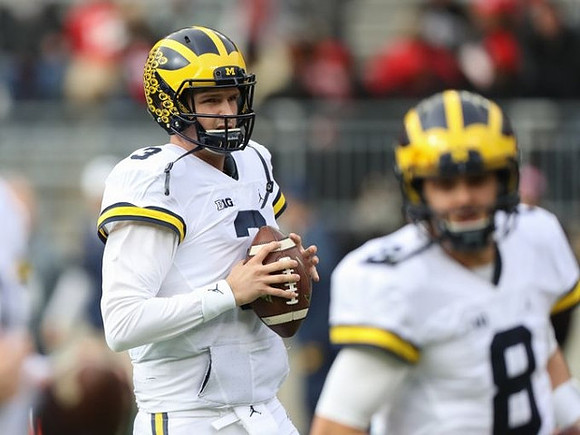 Wilton Speight (3) and John O'Korn (8)