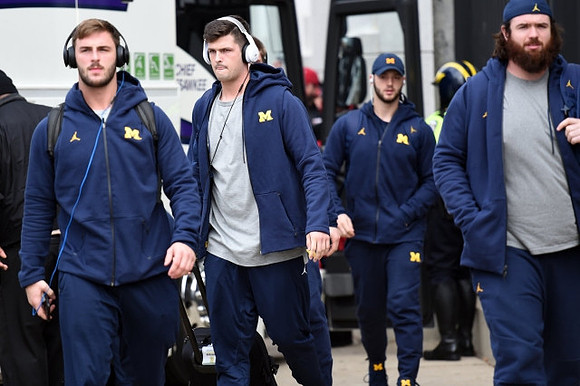 Jake Butt (88), Wilton Speight (3), Shane Morris (7), and Erik Magnuson (78)