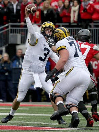 Wilton Speight (3) and Ben Bredeson (74)