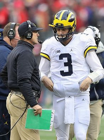 Jim Harbaugh and Wilton Speight (3)