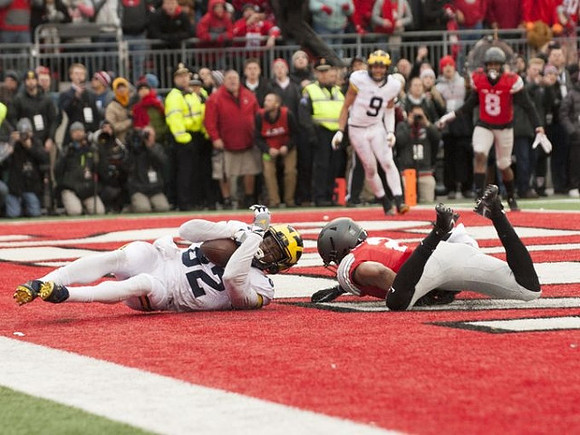 Amara Darboh (82) and Grant Perry (9)