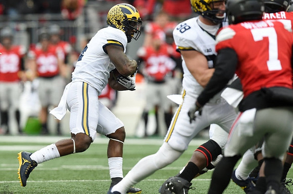 De'Veon Smith (4) and Jake Butt (88)