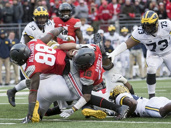 Taco Charlton (33), Maurice Hurst (73), and Delano Hill (44)