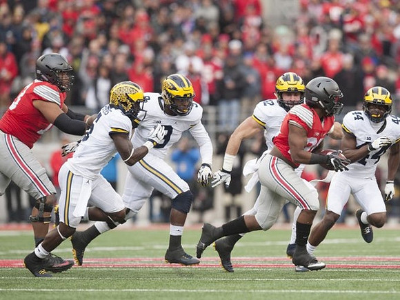 Jabrill Peppers (5), Mike McCray (9), Ben Gedeon (42), and Delano Hill (44)