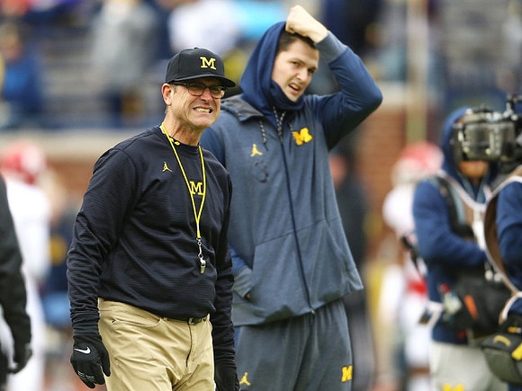 Jim Harbaugh and Wilton Speight (3)