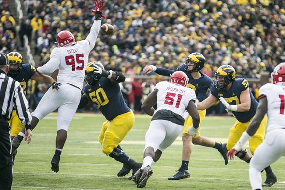 Michael Onwenu (50), Brandon Peters (18), and Patrick Kugler (57)