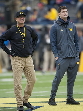 Jim Harbaugh and Wilton Speight (3)