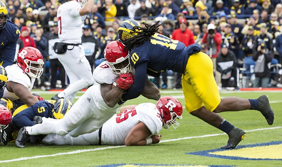 Aubrey Solomon (5) and Devin Bush (10)