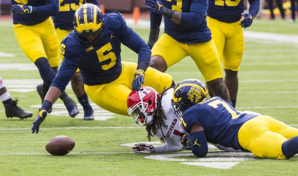 Aubrey Solomon (5) and Khaleke Hudson (7)