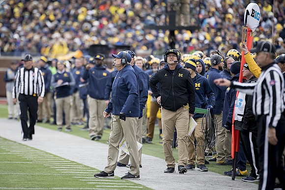 Don Brown and Jim Harbaugh
