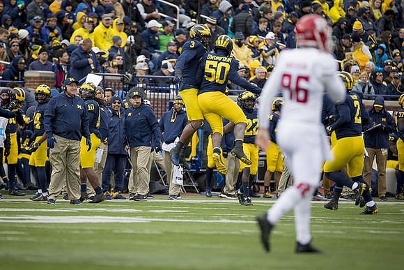 Rashan Gary (3), Michael Dwumfour (50), and Carlo Kemp (2)