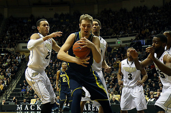 Mark Donnal (34) and Zak Irvin (21)
