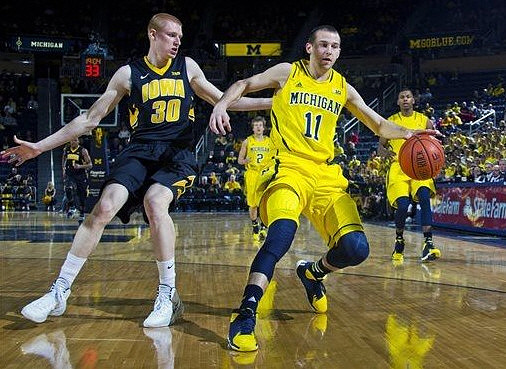 Nik Stauskas (11), Spike Albrecht (2), and Glenn Robinson III (1)