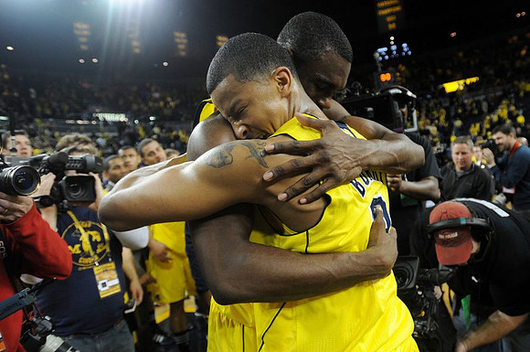 Trey Burke (3) and Tim Hardaway Jr. (10)