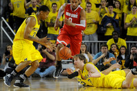 Trey Burke (3), Jordan Morgan (52), and Evan Smotrycz (23)