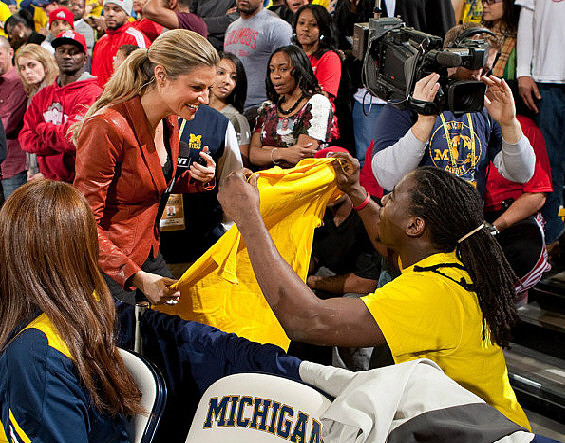 Erin Andrews and Denard Robinson