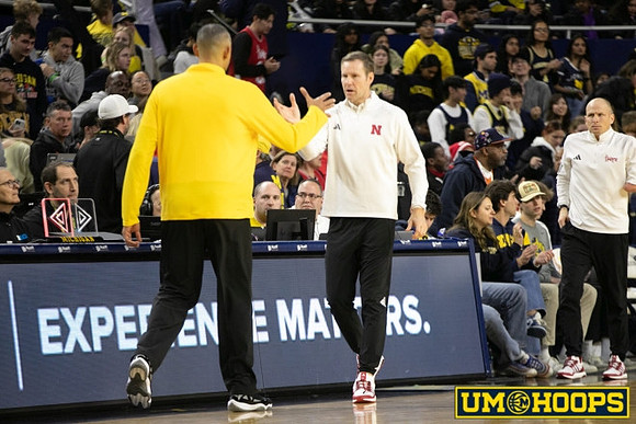 Juwan Howard and Nebraska Head Coach Fred Hoiberg