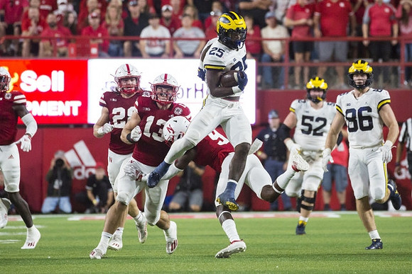 Hassan Haskins (25), Karsen Barnhart (52), and Luke Schoonmaker (86)