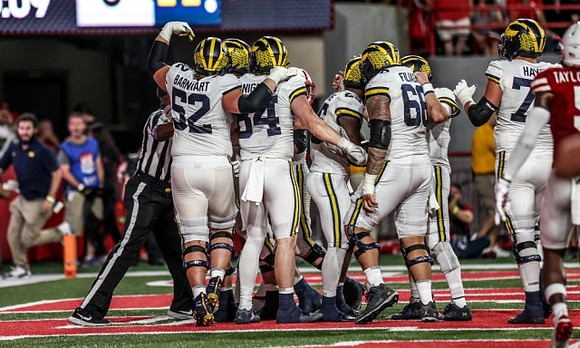 Karsen Barnhart (52), Joel Honigford (84), Hassan Haskins (25), Andrew Vastardis (68), and Ryan Hayes (76)