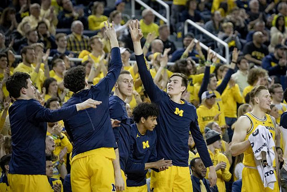C.J. Baird (24), Brandon Johns Jr. (23), Austin Davis (51), Eli Brooks (55), Colin Castleton (11), and Ignas Brazdeikis (13)