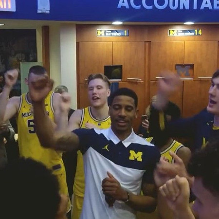 Austin Davis (51), Ignas Brazdeikis (13), Charles Matthews (1), and Colin Castleton (11)