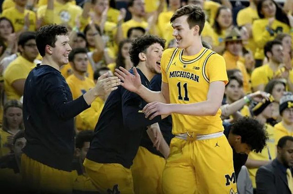 C.J. Baird (24), Brandon Johns Jr. (23), Colin Castleton (11), and Eli Brooks (55)