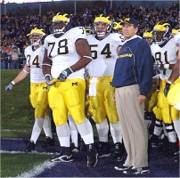 Jason Gingell, Gabe Watson, Mark Bihl, Lloyd Carr, and Doug Dutch