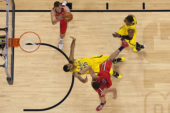 Jon Horford (15) and Glenn Robinson III (1)