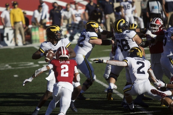 Joe Milton (5), Karsen Barnhart (52), Blake Corum (2), and Andrew Vastardis (68)