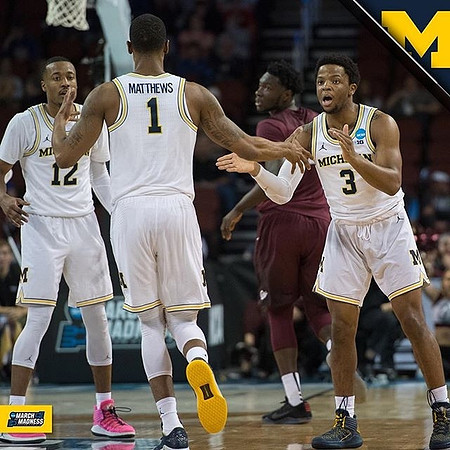 Muhammad-Ali Abdur-Rahkman (12), Charles Matthews (1), and Zavier Simpson (3)