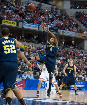 Jordan Morgan (52), Darius Morris (4), and Stu Douglass (1)