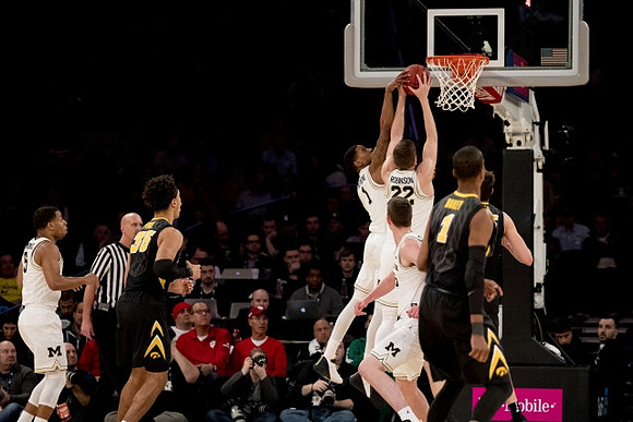 Jaaron Simmons (5), Charles Matthews (1), and Duncan Robinson (22)