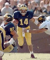 Brian Griese (14) and Jerame Tuman (80)
