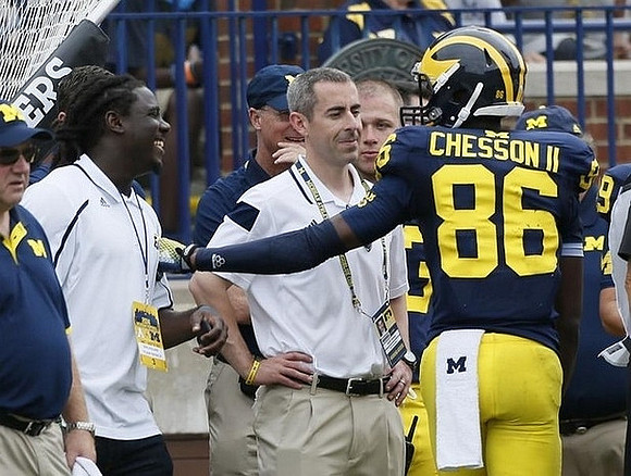Denard Robinson and Jehu Chesson (86)