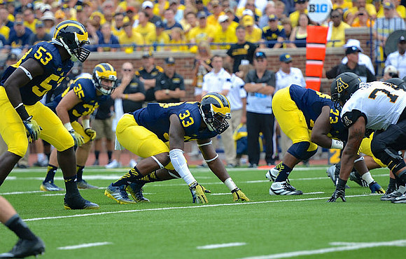 Mario Ojemudia (53), Joe Bolden (35), Taco Charlton (33), and Maurice Hurst (73)
