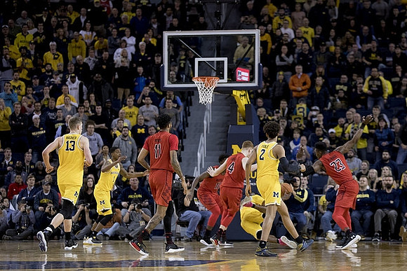 Moritz Wagner (13), Charles Matthews (1), Muhammad-Ali Abdur-Rahkman (12), and Jordan Poole (2)