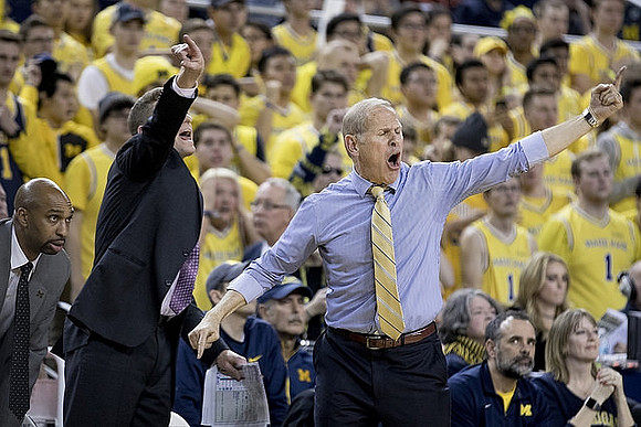 Saddi Washington, Luke Yaklich, and John Beilein