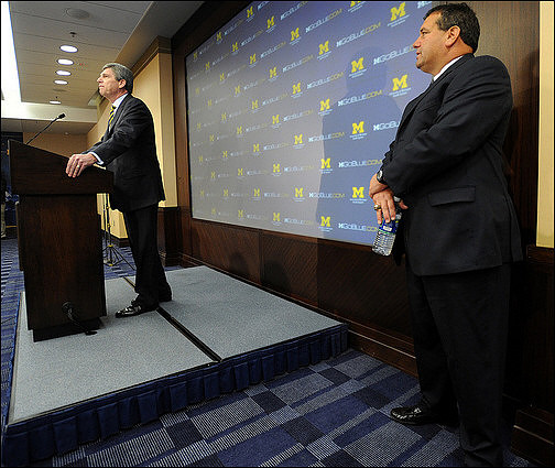 David Brandon and Brady Hoke