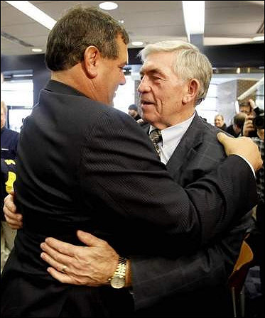 Brady Hoke and Gary Moeller