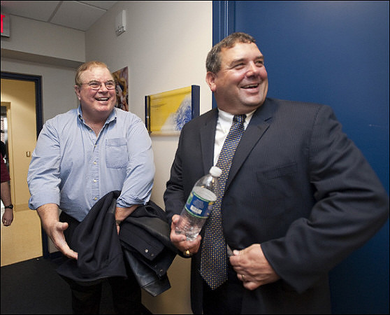 Jim Brandstatter and Brady Hoke