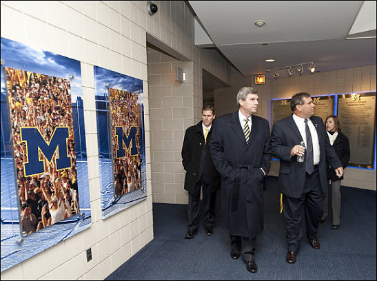 David Brandon, Brady Hoke, and Kelly Hoke
