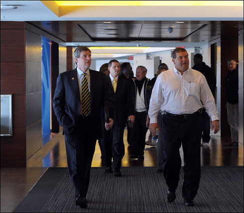 David Brandon and Brady Hoke
