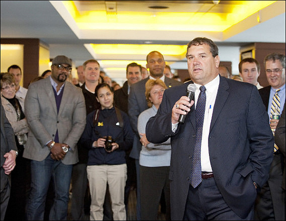 Jarrett Irons and Brady Hoke