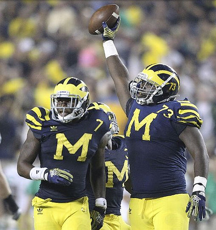 Brandin Hawthorne (7) and William Campbell (73)